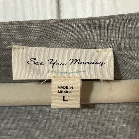 See You Monday Heather Gray Midi Dress - Picture 2 of 4